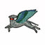 House of Hawks "Teal Flying Hound" Fabric Patch