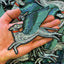 House of Hawks "Teal Flying Hound" Fabric Patch