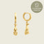 Worried Whippet x Milly Grace Charm Huggie Earrings