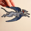 House of Hawks "BLUE Flying Hound" Fabric Patch