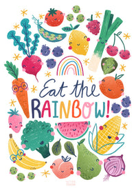The Tiny Toucan "Eat The Rainbow" A4 Print