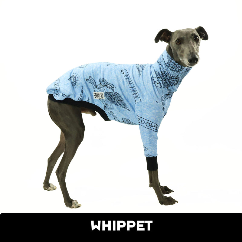 Love Dogs Blue Whippet Long Sleeve Tweater
