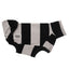 Big Cheeze Greyhound Sleeveless Tweater in grey fat stripes, product view