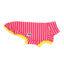 Pink Sploot Iggy Sleeveless Hound-Tee flat lay with yellow stripes and trim