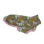 Meadow Iggy Sleeveless Hound-Tee flat lay with a green floral print and mauve trim