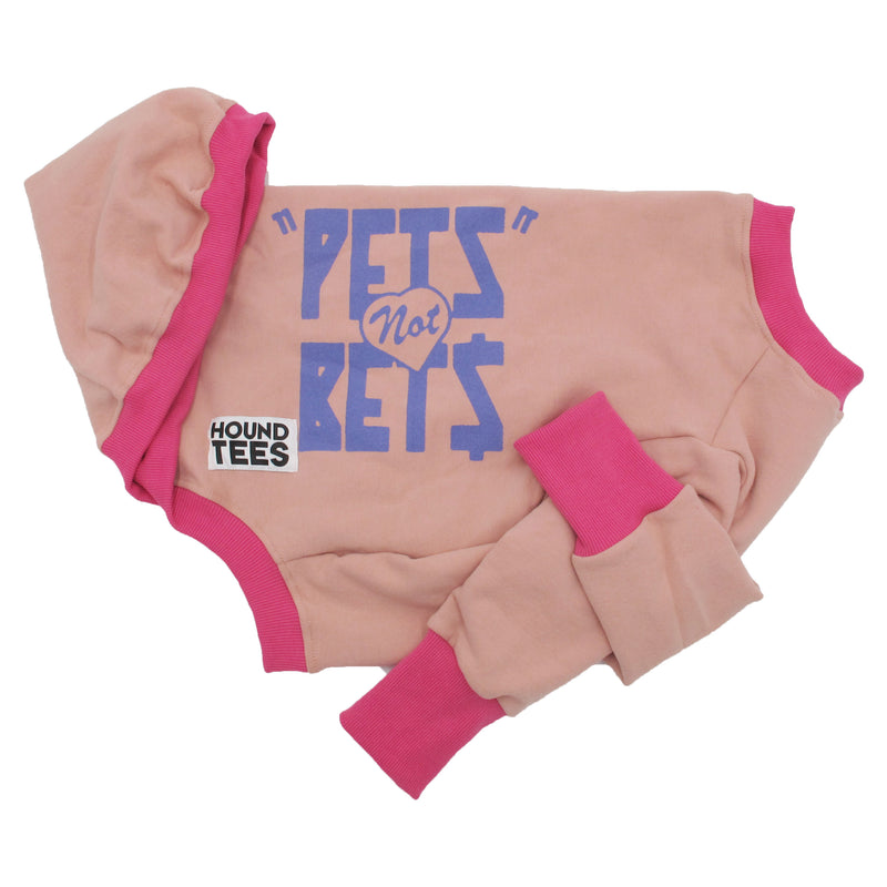 Pets Not Bets Pink Greyhound Sweater