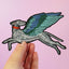 House of Hawks "Teal Flying Hound" Fabric Patch