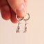 Silver Worried Whippet x Milly Grace Charm Huggie Earrings